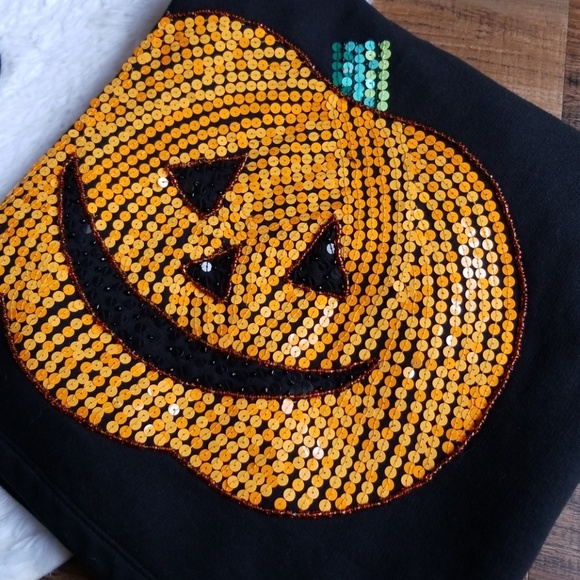 The Quacker Factory 2X Beaded Pumpkin Fall Sweater - Picture 5 of 7